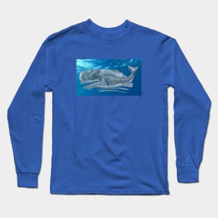 Cachalot by the Ocean Surface Long Sleeve T-Shirt